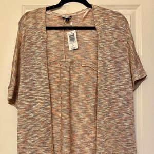 Torrid size 1 pink and gray cardigan